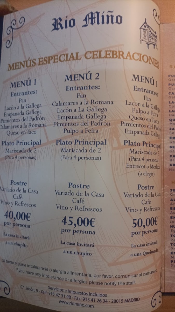 Menu Restaurante-Marisqueria Río Miño-2
